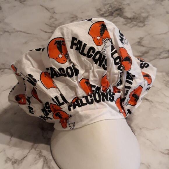 Scrub Hat Cap Healthcare Worker Falcons NFL Bouffant Nurse Hair Cover Hospital - Picture 2 of 5